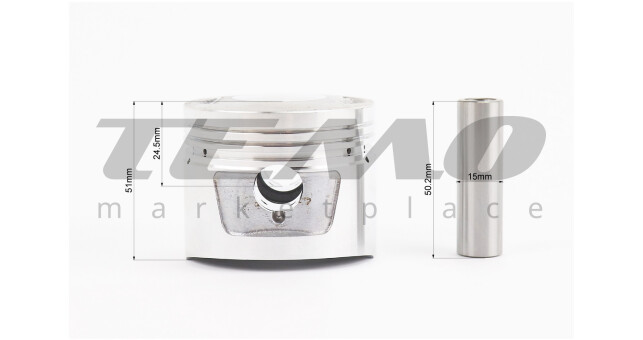 ЦПГ ZHENGHE CG150 поршень 62 мм палец 15 мм - фото 6