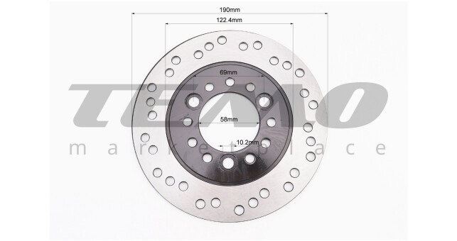 Диск тормозной STORM d-190 мм задний чёрный - фото 2