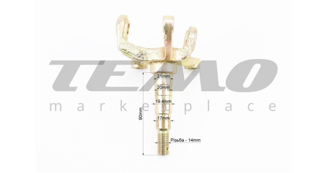Цапфа (поворотний кулак) ATV 150-250 правий + лівий в зборі з маточкою (на 4 болти) під дискове гальмо (вісь 17мм) - фото 4