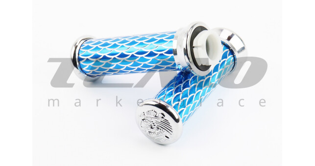 Рукоятка руля лев./пр. к-кт "ЧЕШУЯ" (синие) - фото 1