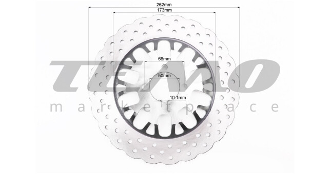 Диск тормозной Loncin LX200GY-3 d-262 мм - фото 2