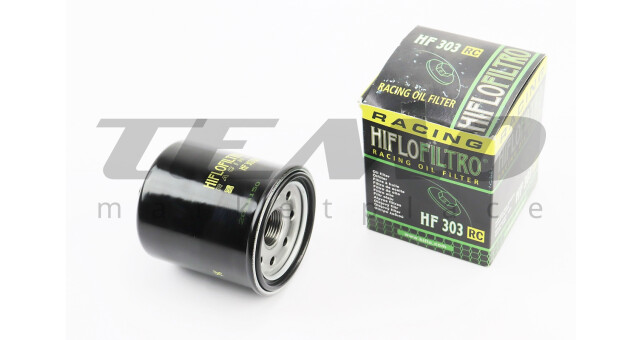 Фильтр масляный HF303RC (65x83мм) Honda CB400/CB500/CB600/CB750/CB1000, Kawasaki EX300/ZX400/ZX600/EX650, ATV Polaris 300/400/500 - фото 1