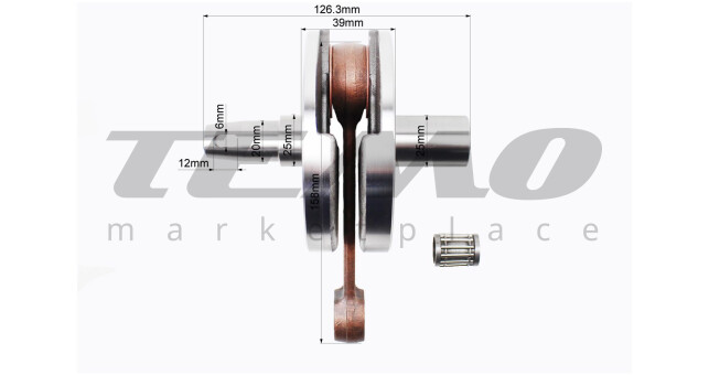 Коленвал левый/правый под подшипник Юпитер - фото 2