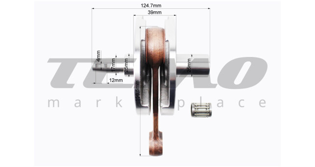 Коленвал левый/правый под подшипник Юпитер - фото 5