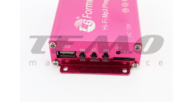 АУДІО-блок (МРЗ-USB / SD, FM-радіо, пультДУ, сигналізація) + колонки 2шт (сині) - фото 2