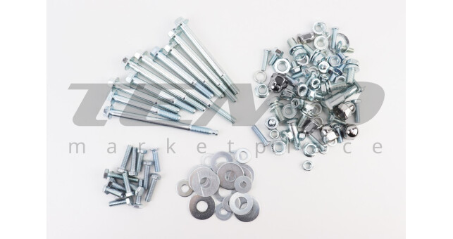 Болти, гайки, втулки, шайби, кріплення в наборі 127од. - фото 2