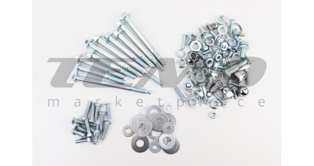 Болти, гайки, втулки, шайби, кріплення в наборі 127од. - фото 1