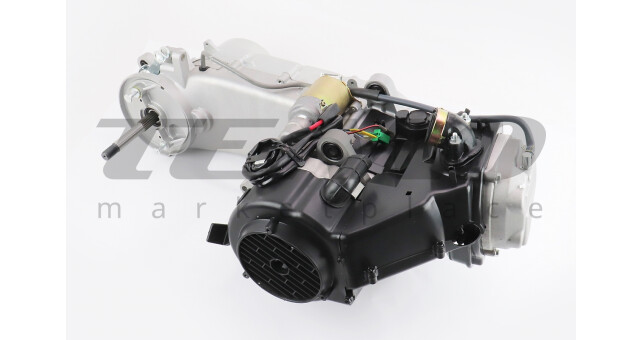 Двигатель скутерный в сборе 150куб (длинный вариатор, длинный вал) + карбюратор, коммутатор, катушка зажигания, фильтр воздушный - фото 2