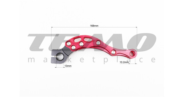 Важіль перемикання передач 29 шліців TUNING, ЧЕРВОНИЙ (див. фото розмірів) - фото 3