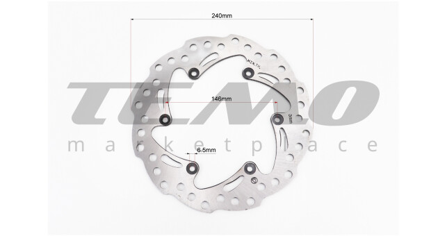 Диск гальмівний GEON X-Road 200-250 d-240 мм задній - фото 2