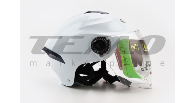 Шолом для мотоцикла кепка KUROSAWA T96 M Білий - фото 3