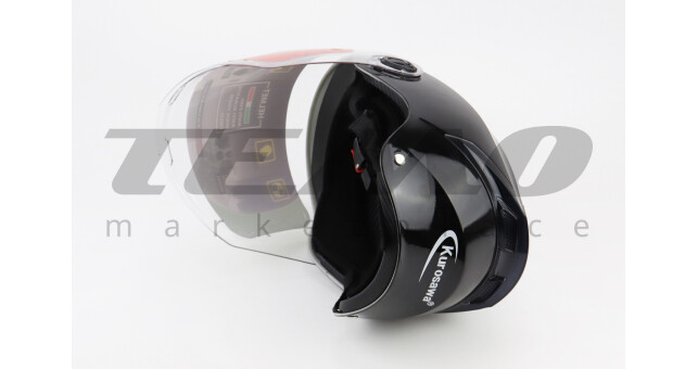 Шлем для мотоцикла кепка KUROSAWA T96 M Чёрный - фото 2