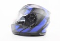 Шлем для мотоцикла модуляр F-2 BLD-162 S 55-56 см Чёрный матовый с сине-серым рисунком закрытый с откидным подбородком + откидные очки - фото 4