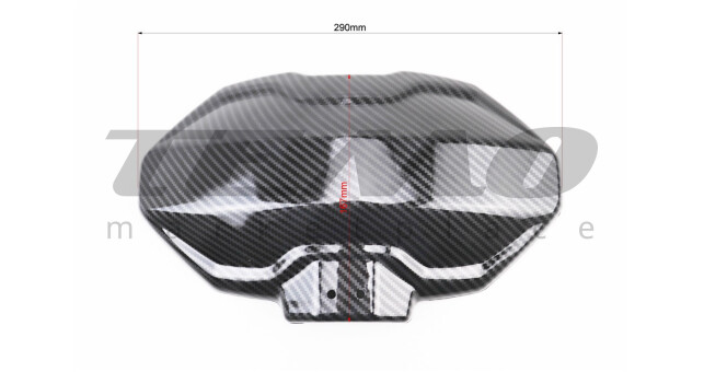 Крило заднє універсальне сіре кріплення на одну сторону з регулюванням нахилу бризковики TUNING карбон - фото 3