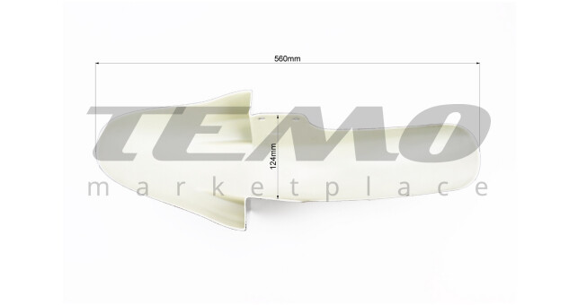 Крило переднє Loncin Kinlon JL15070C пластик чорний - фото 4