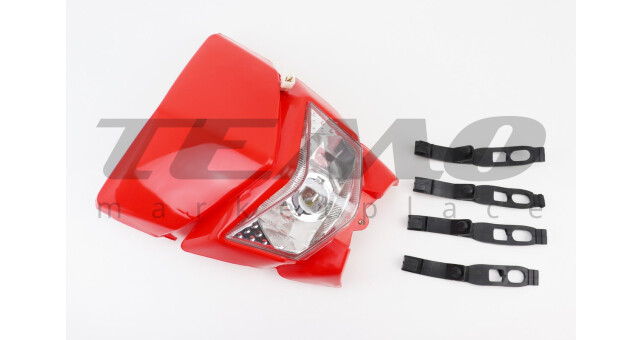 Обтічник + фара пластик червоний Пітбайк - фото 1