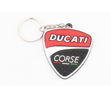 Брелок "DUCATI", гумовий 50х45мм, чорно-червоний