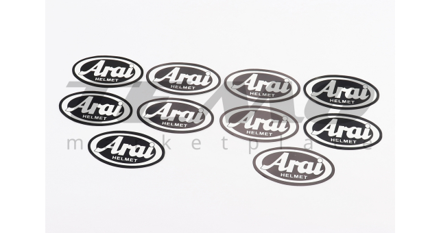 Наклейка &quot;Arai&quot; малая 10шт (9,5х4,5см) - фото 1