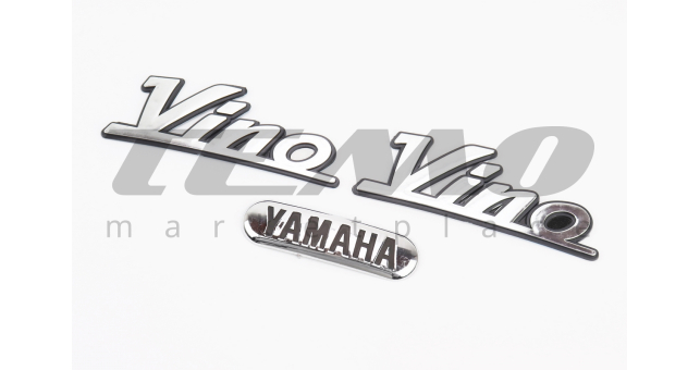 Наклейка шильдик &quot;YAMAHA VINO&quot; к-кт 3шт (12,5х4,5см) - фото 1