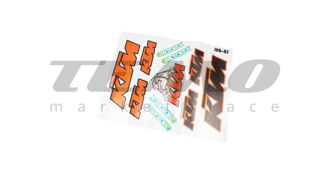 Наклейки набор 11шт "KTM" FG-047 (31x24см) - фото 1