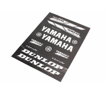 Наклейки на планшеті "Yamaha / Dunlop" чорні набір 11шт 23х32, 5997