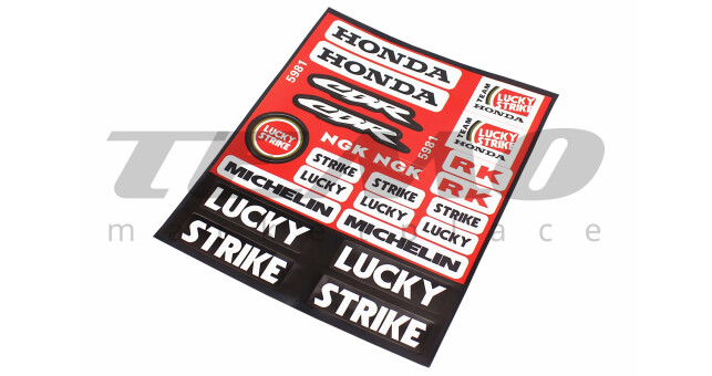 Наклейки набор 23шт "HONDA" 5981 (22х17см) - фото 1