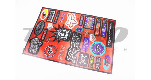 Наклейки набор 28шт "FOX" (красный фон), 5754 (46x31см) - фото 1