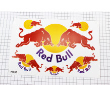Наклейки на планшеті "Red Bull" набір 6шт 26х17, 7069В