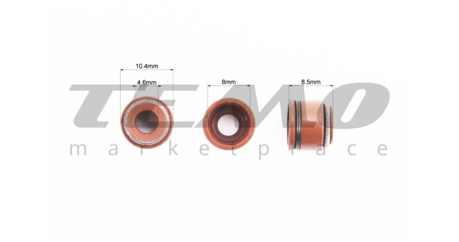 Сальники 4.6/8х10.4х8.5 Mototech клапана к-кт 10шт - фото 2