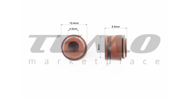 Сальники 4.5/8х10.4х8.5 Mototech клапана Honda DIO AF54/56 к-кт 2шт - фото 2