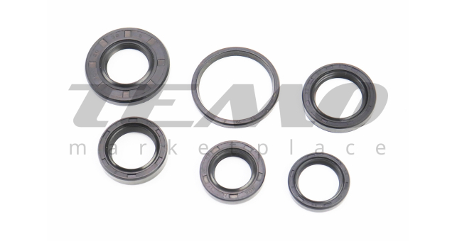 Сальники Mototech 17x28x5.5; 19x26x5; 20x30x7; 20x38x5; 22x32x5.5; 34x39x3 к-кт 6шт - фото 1