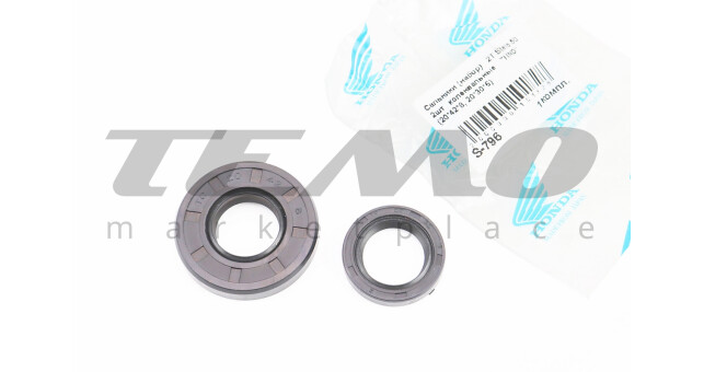 Сальники HONDA 20x30x6; 20x42x8 коленвала к-кт 2шт - фото 1