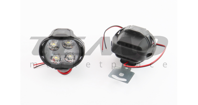 Фара дополнительная светодиодная влагозащитная 4 LED с креплением 64x50мм - фото 1