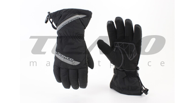 Перчатки мотоциклетні, теплі L-Чорно-Сірі - фото 1