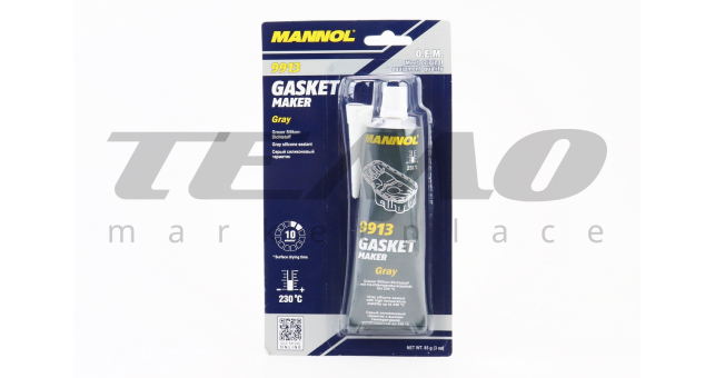 Герметик силіконовий високотемпературний СІРИЙ &quot;Silicone-Gasket gray&quot; 85g - фото 1