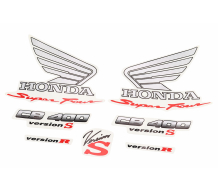 Наклейка "HONDA СВ400" 7шт (11х17см) серый