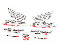 Наклейка "HONDA СВ400" 7шт (11х17см) серый