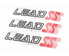 Наклейки набір 3шт "HONDA LEAD "SS" (30х6см), білий
