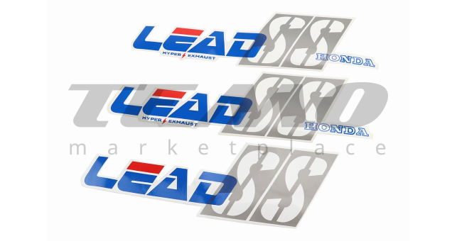Наклейки набір 3шт &quot;HONDA LEAD &quot;SS&quot; (35х10см), синій - фото 1