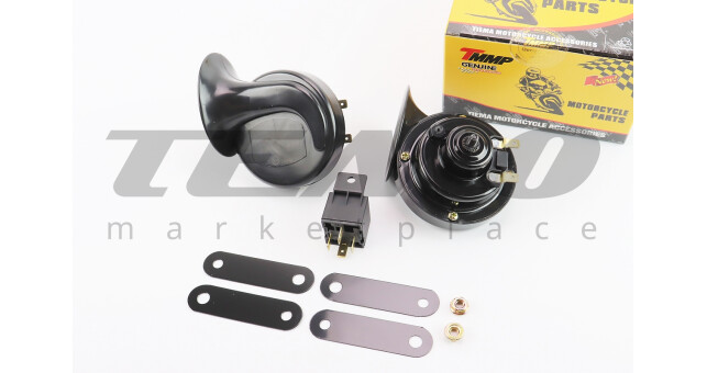 Сигнал ПОДВІЙНИЙ "ЧОРНИЙ" + реле - фото 1