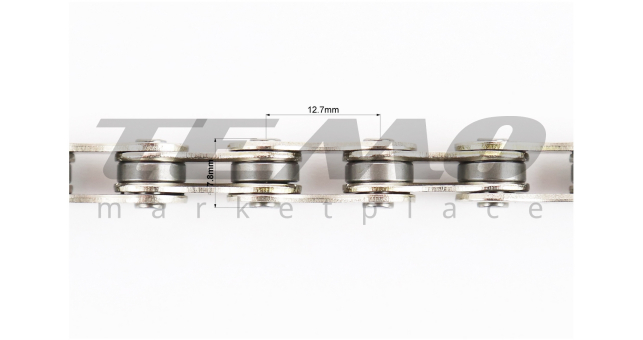 Цепь приводная 1/2х3/32х114L 6 скоростей, серебристая Z30 - фото 2