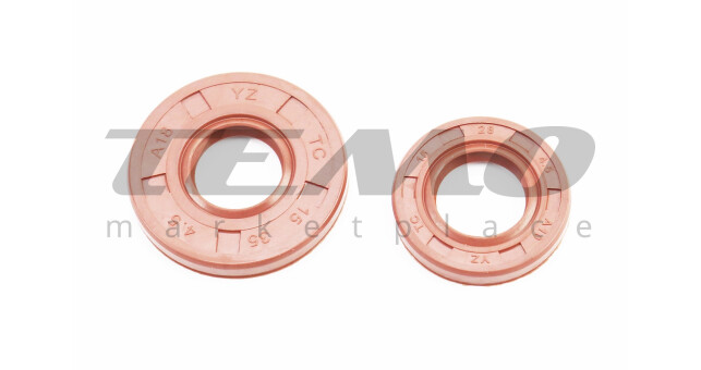 Сальники к-кт 2шт (15x28x4,5; 15x35x4,5) коричневий - фото 1