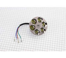 УЦЕНКА DELTA Фары круглой внутренняя часть 6-LED с габаритными диодами, 80мм, TUNING (не горит несколько диодов)