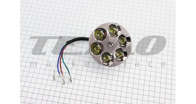 УЦЕНКА DELTA Фары круглой внутренняя часть 6-LED с габаритными диодами, 80мм, TUNING (не горит несколько диодов) - фото 1