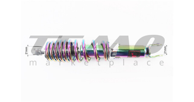 Амортизатор задній NAIDITE GY6/Honda L-290 мм d-55 мм (втулка 10 мм вилка 8 мм) регульований плазма - фото 3