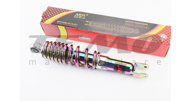 Амортизатор задній NAIDITE GY6/Honda L-290 мм d-55 мм (втулка 10 мм вилка 8 мм) регульований плазма - фото 1