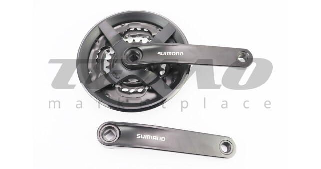 Шатуны "квадрат" 170 мм, 42.34.24T MTB, алюминиевые, чёрные Tourney FC-TY301 - фото 1