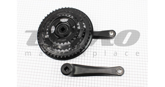 Шатуни "квадрат" 170 мм, 48.38.28T MTB, алюмінієві, чорні FC-TY501 - фото 2