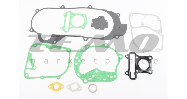 Прокладки двигателя 50cc-39мм, к-кт 10 деталей, короткий вариатор (метал) - фото 1