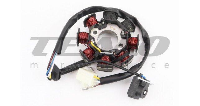 Статор магнето (генератора) (8 котушок роз'єм "мама 2+2") висота 25мм - фото 2